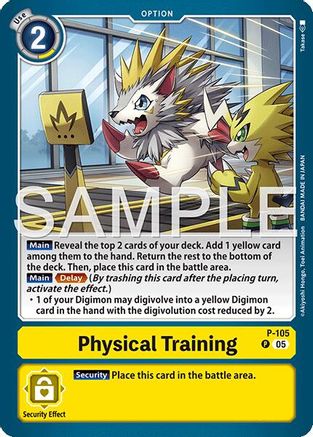 Physical Training (P-105) (Alternate Art) (P-105) - Starter Deck 22: Amethyst Mandala Advanced Deck Set Foil