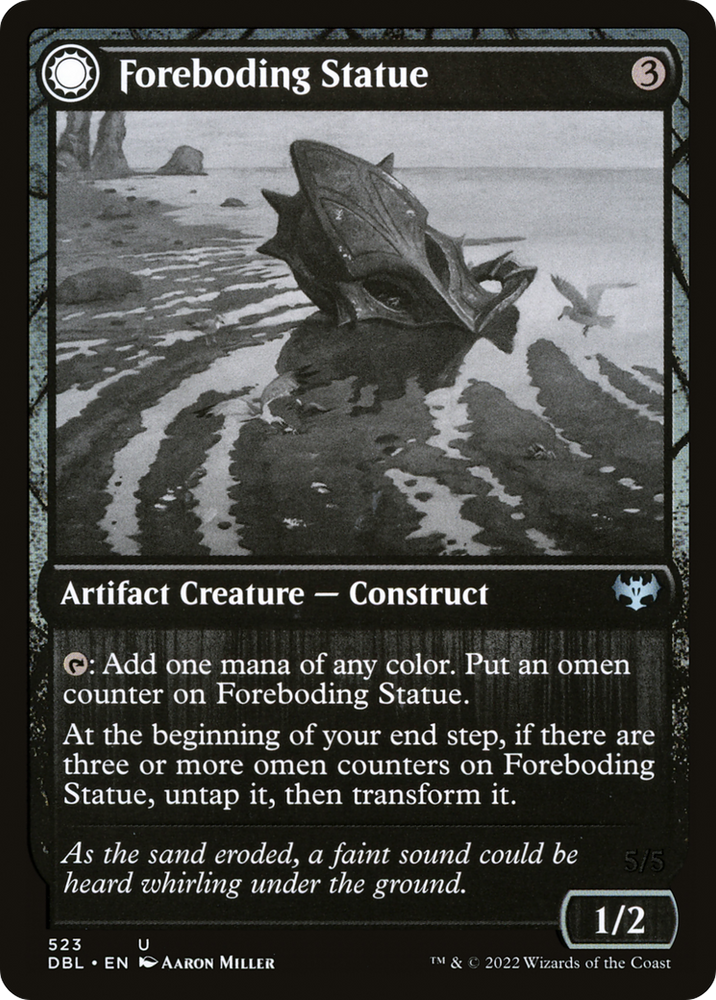 Foreboding Statue (DBL-523) - Innistrad: Double Feature: (Double Faced Transform) Foil