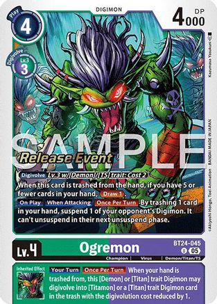 Ogremon (BT24-045) - Time Stranger Release Events Cards Foil
