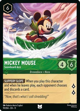 Mickey Mouse - Snowboard Ace (91/204) - Winterspell