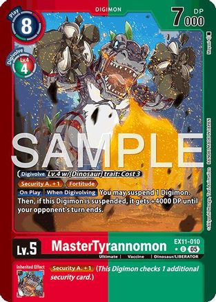 MasterTyrannomon (Limited Foil) (EX11-010) - Dawn of Liberator Foil