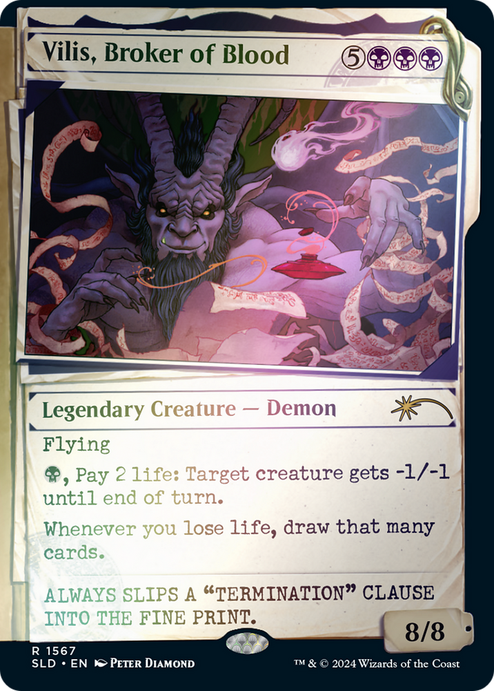 Vilis, Broker of Blood (Rainbow Foil) (SLD-1567★) - Secret Lair Drop: (Showcase) Foil