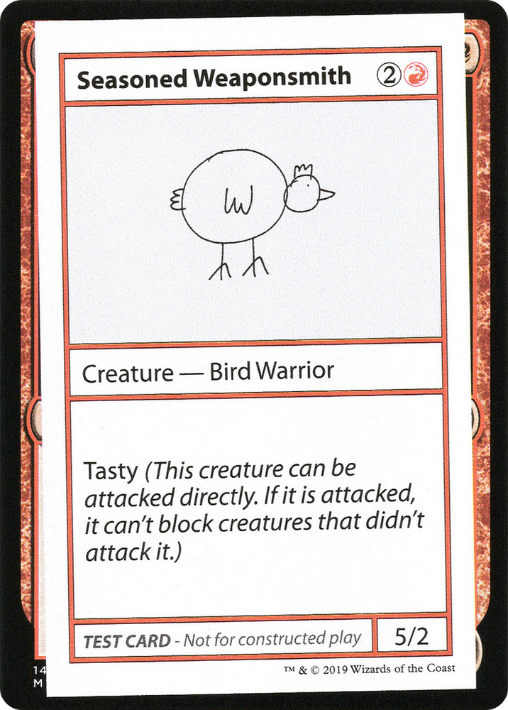 Seasoned Weaponsmith (No PW Symbol) (CMB1-063) - Mystery Booster Playtest Cards 2021