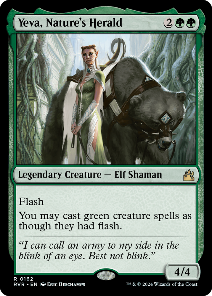 Yeva, Nature's Herald (RVR-162) - Ravnica Remastered Foil