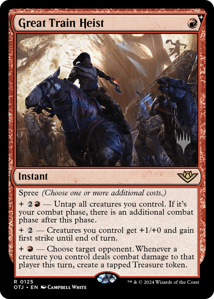 Great Train Heist (PPOTJ-125) - Outlaws of Thunder Junction Promos Foil