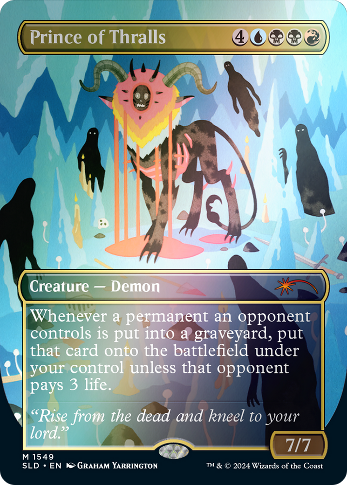 Prince of Thralls (Rainbow Foil) (SLD-1549★) - Secret Lair Drop (Borderless) Foil