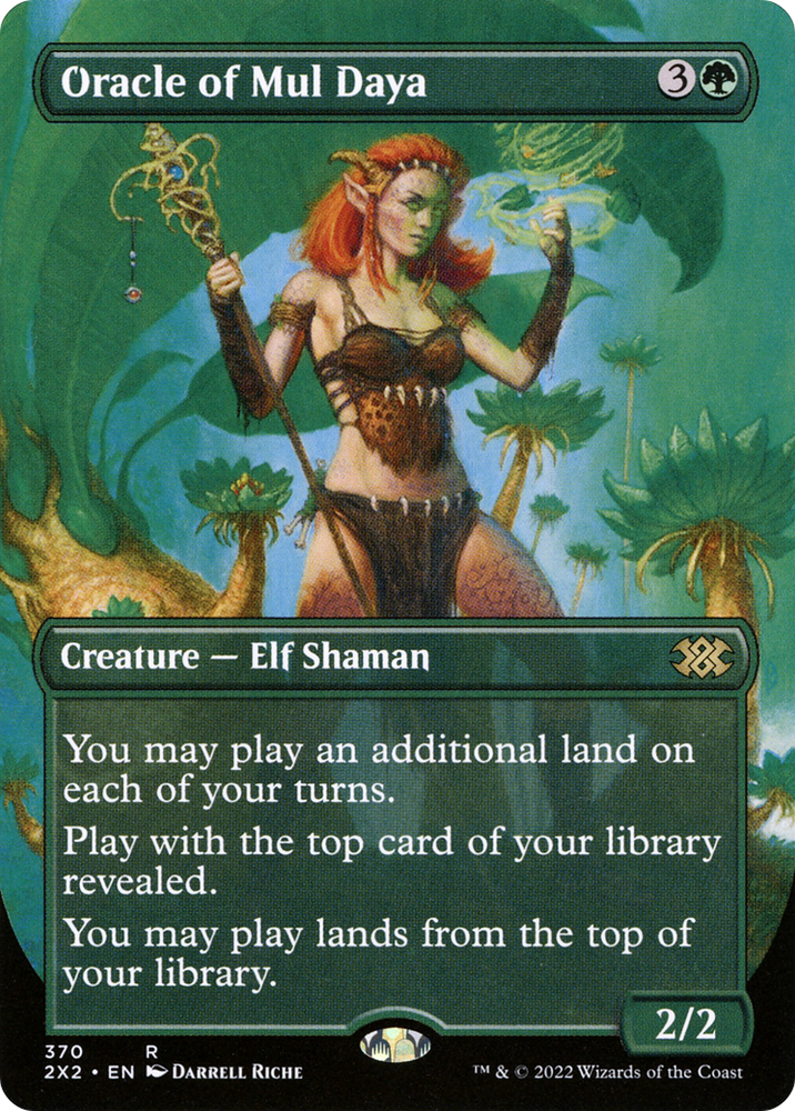 Oracle of Mul Daya (Borderless) (2X2-370) - Double Masters 2022 (Borderless) Foil