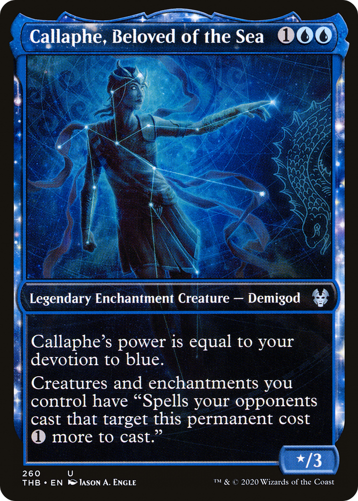 Callaphe, Beloved of the Sea (Showcase) (THB-260) - Theros Beyond Death: (enchantment, Showcase)