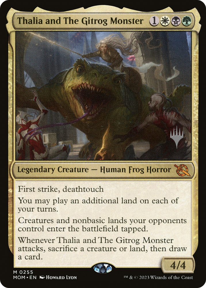 Thalia and The Gitrog Monster (PPMOM-255) - March of the Machine Promos Foil