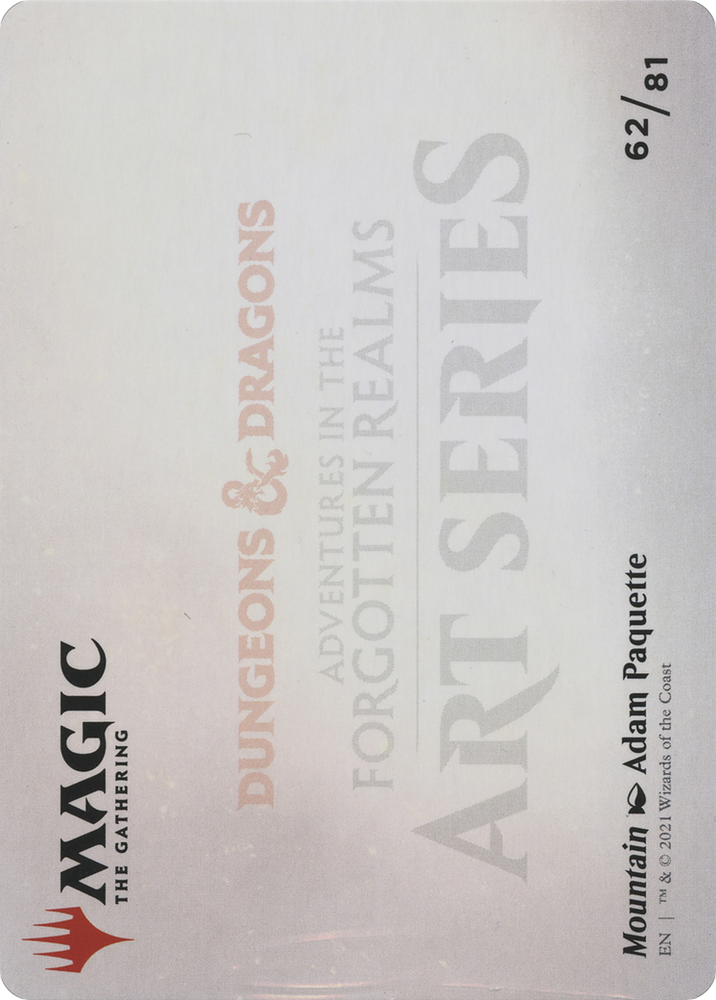 Mountain // Mountain (AAFR-062) - Adventures in the Forgotten Realms Art Series (Borderless)