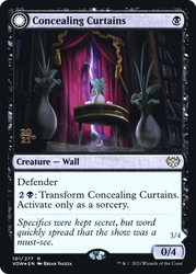 Concealing Curtains (PRE-101S) - Innistrad: Crimson Vow Promos: (Double Faced Transform) Foil