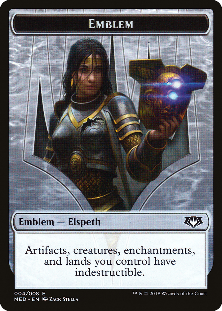 Emblem - Elspeth, Knight-Errant (MED-0G4) - Mythic Edition Tokens