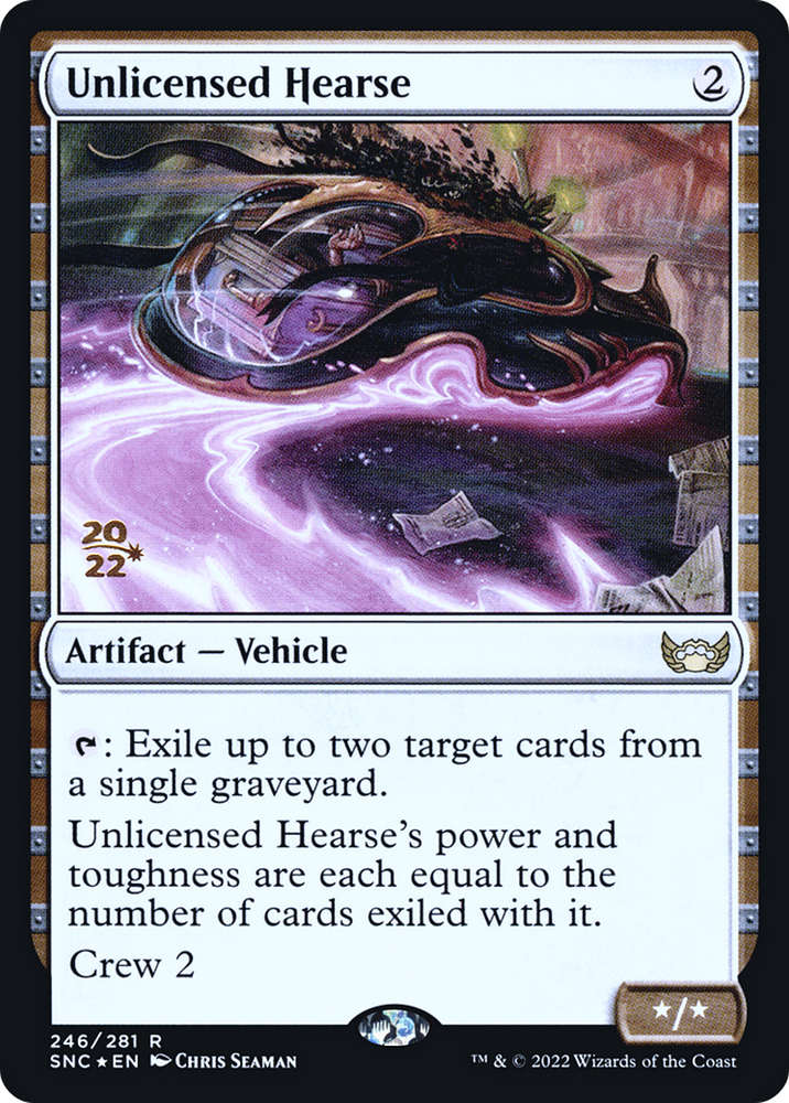 Unlicensed Hearse (PRE-246S) - Streets of New Capenna Promos Foil
