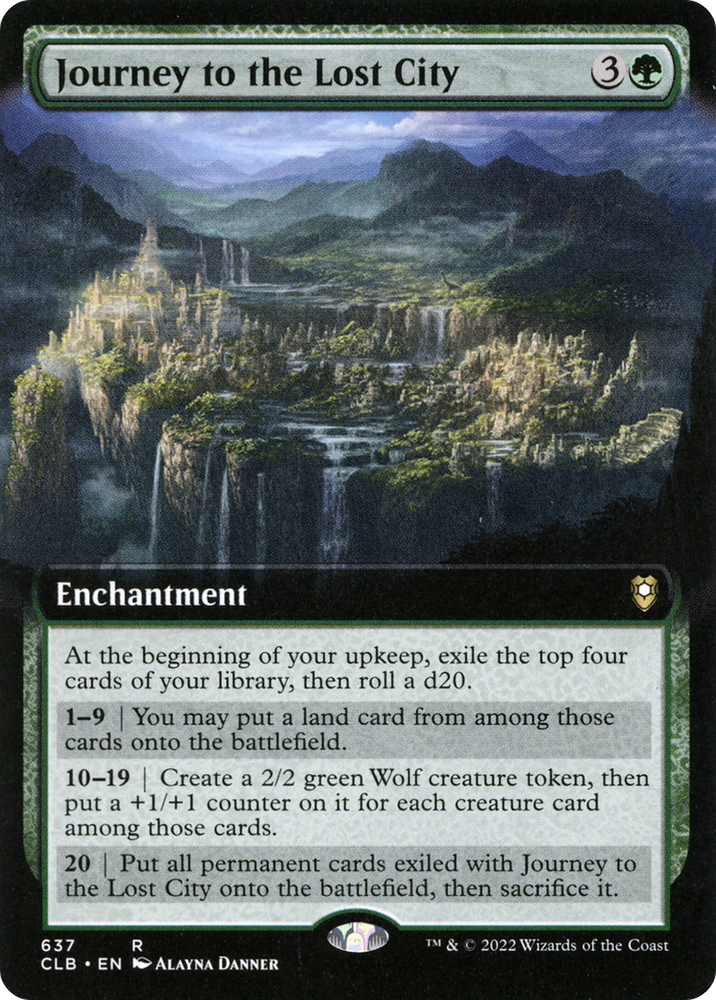 Journey to the Lost City (Extended Art) (CLB-637) - Commander Legends: Battle for Baldur's Gate: (Extended Art)