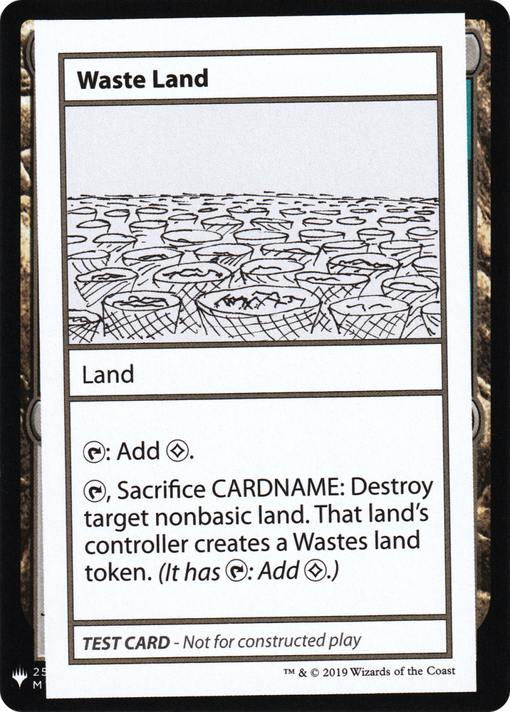 Waste Land (CMB1-) - Mystery Booster Playtest Cards 2019