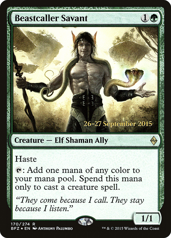 Beastcaller Savant (PRE-170S) - Battle for Zendikar Promos Foil
