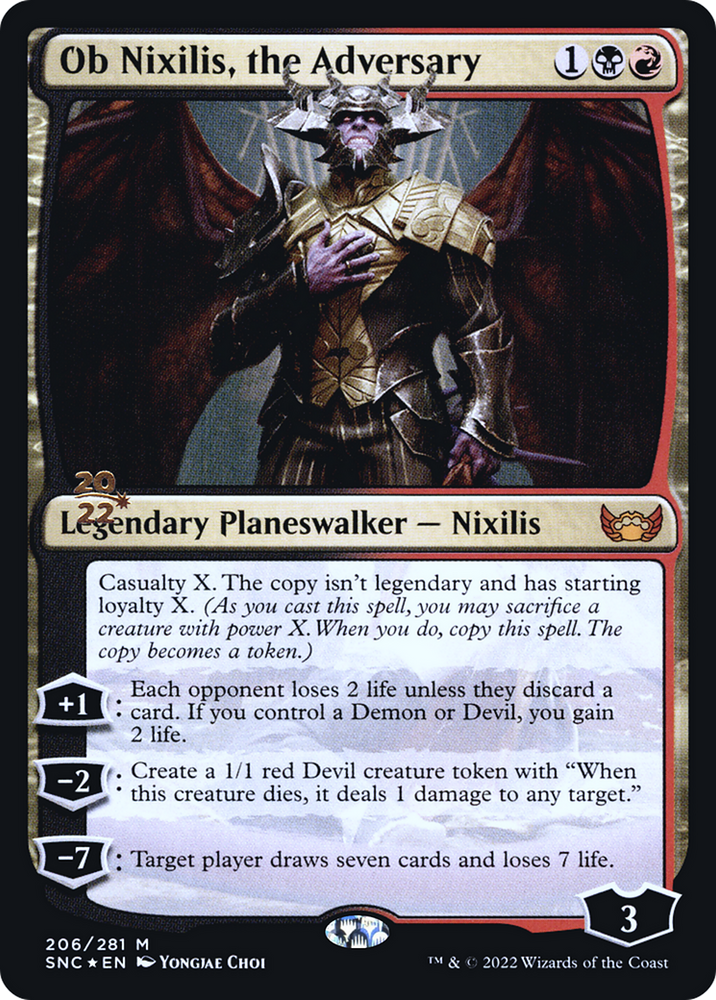 Ob Nixilis, the Adversary (PRE-206S) - Streets of New Capenna Promos Foil