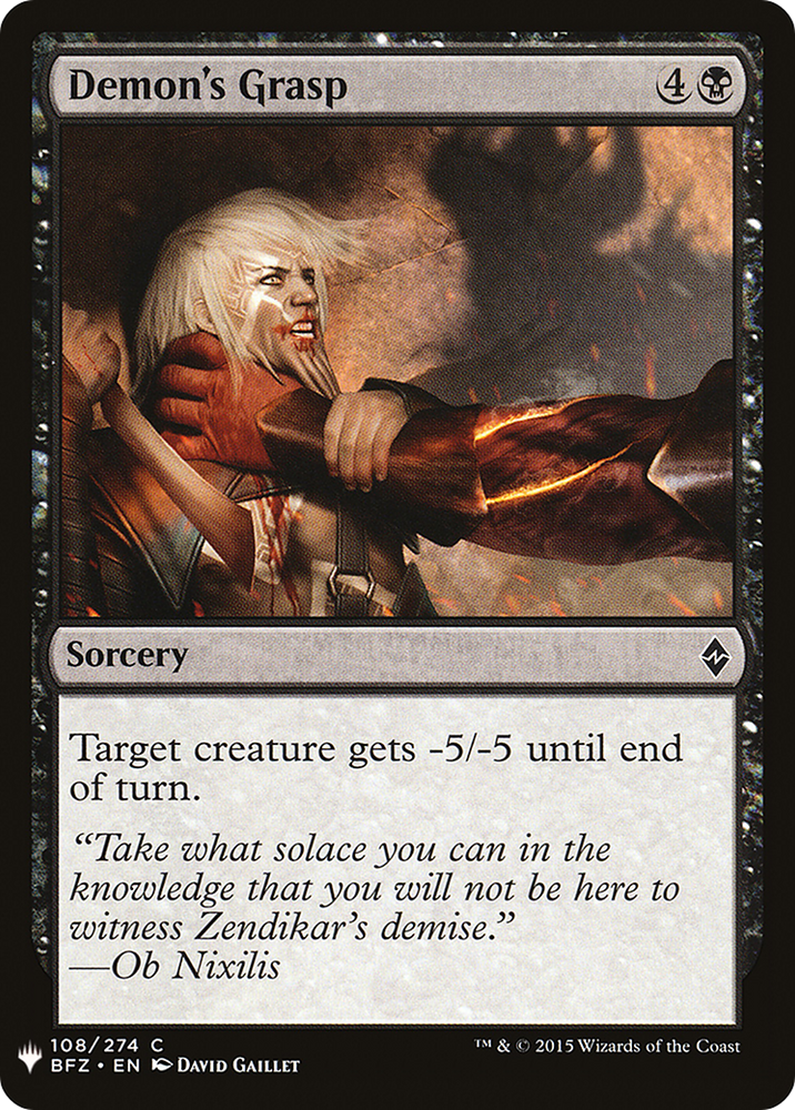 Demon's Grasp (LIST-BFZ-108) - The List