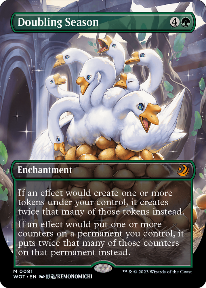 Doubling Season (Anime Borderless) (WOT-081) - Wilds of Eldraine: Enchanting Tales (Borderless) Foil