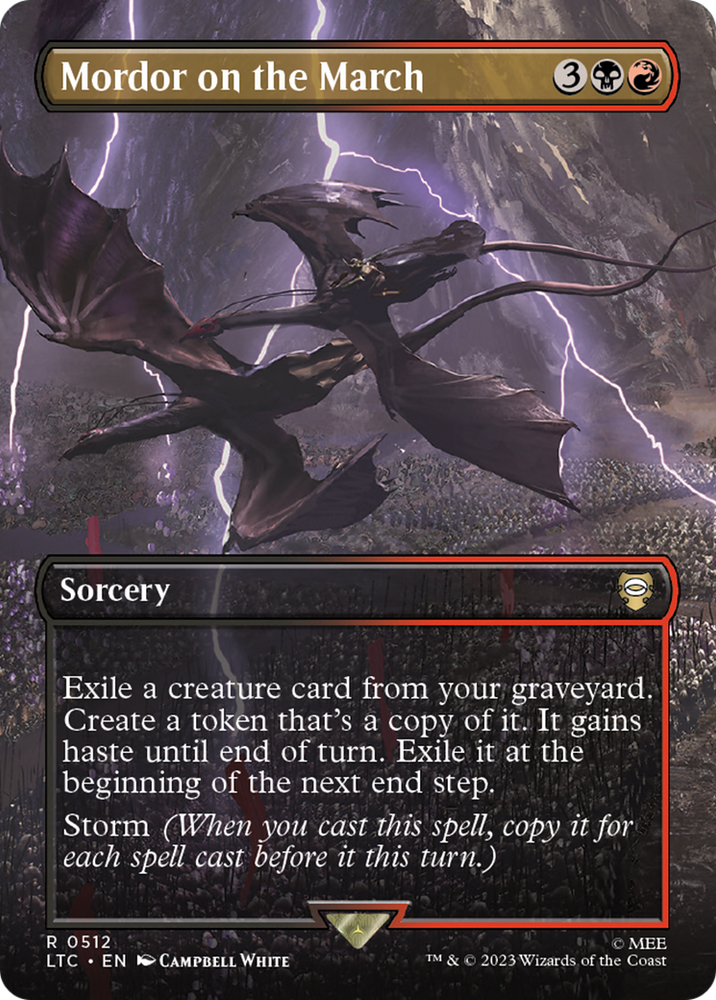 Mordor on the March (Borderless) (LTC-512) - Tales of Middle-earth Commander (Borderless) Foil