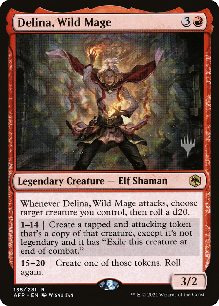Delina, Wild Mage (PPAFR-138) - Adventures in the Forgotten Realms Promos