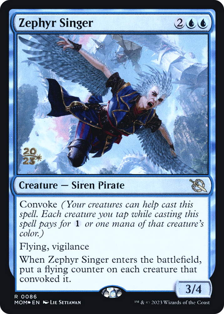 Zephyr Singer (PRE-86S) - March of the Machine Promos Foil