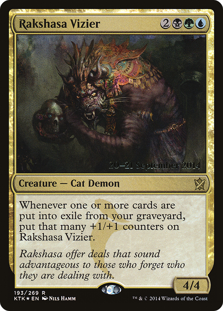 Rakshasa Vizier (PRE-193) - Khans of Tarkir Promos Foil