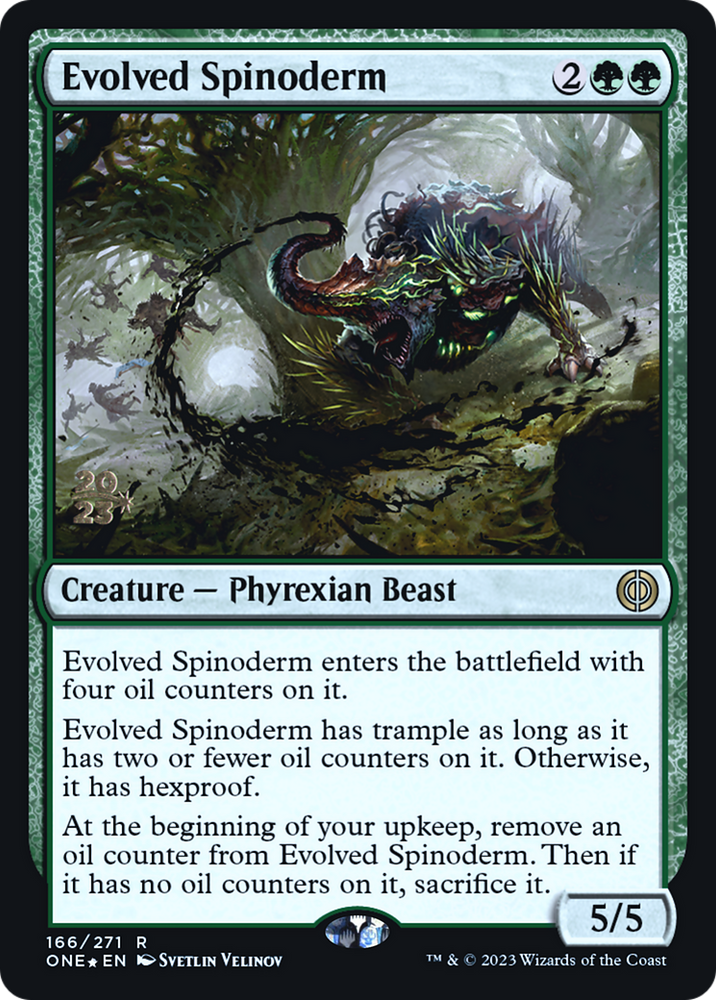 Evolved Spinoderm (PRE-166) - Phyrexia: All Will Be One Promos Foil