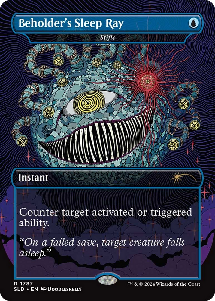 Stifle (SLD-1787) - Secret Lair Drop / Beholder's Sleep Ray (Borderless) Foil
