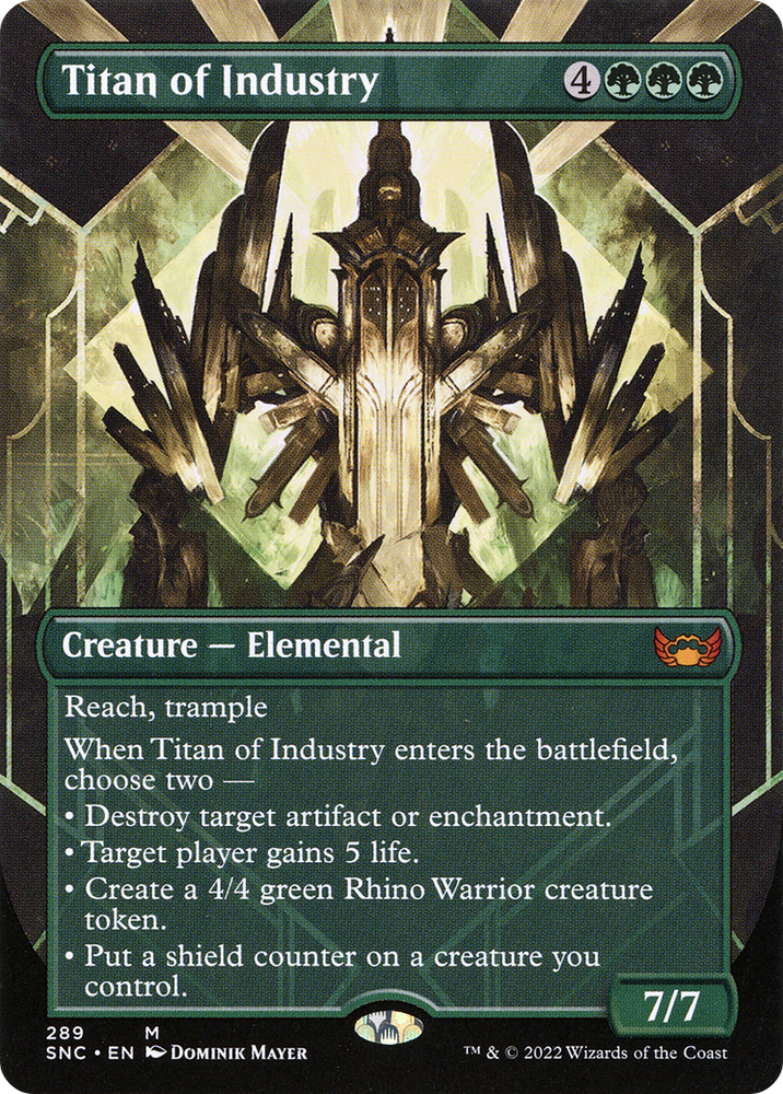 Titan of Industry (Borderless) (SNC-289) - Streets of New Capenna (Borderless) Foil