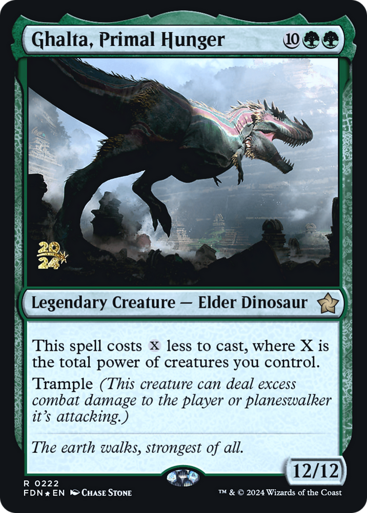 Ghalta, Primal Hunger (PRE-222) - Foundations Promos Foil