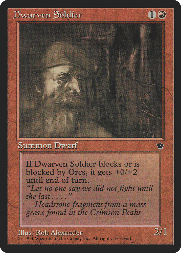 Dwarven Soldier (Alexander) (FEM-53A) - Fallen Empires