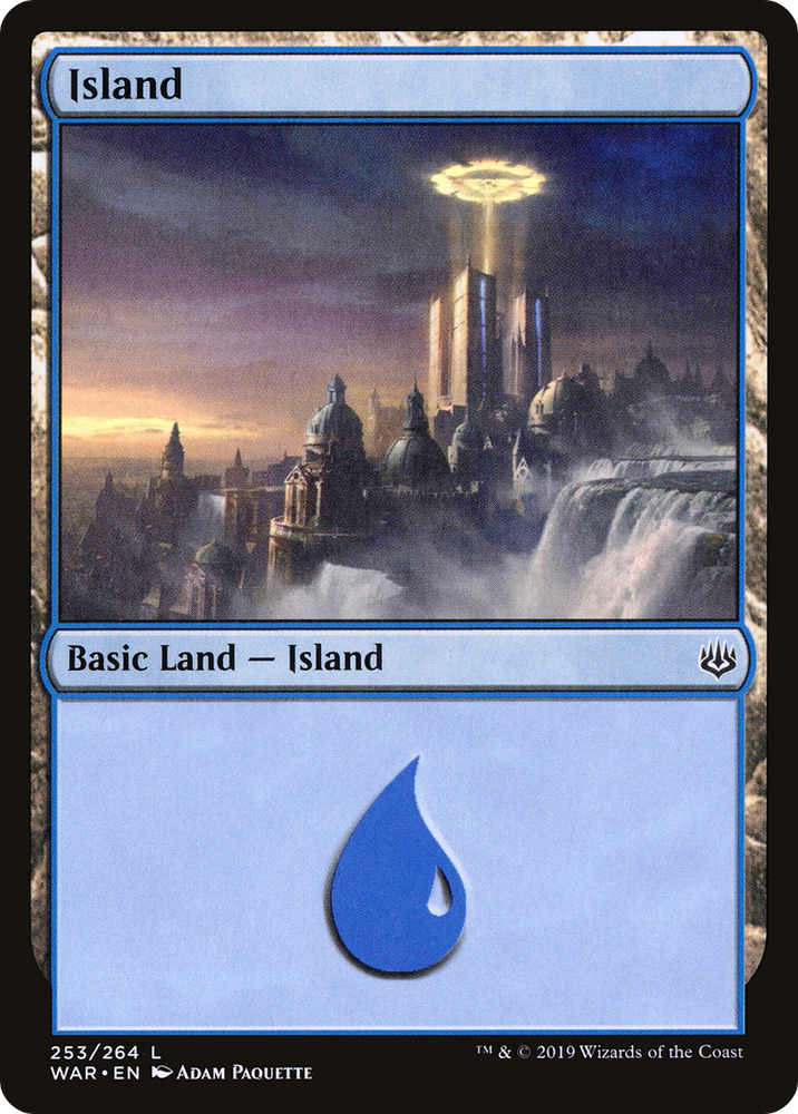 Island (253) (WAR-253) - War of the Spark Foil