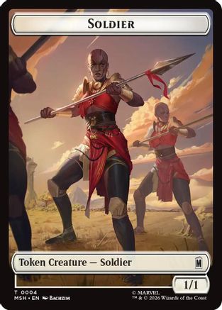 Soldier // Goat Double-Sided Token (MSC-4 // 6) - Commander: Marvel Super Heroes