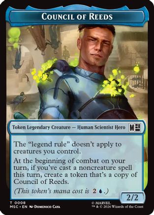Council of Reeds (008) // Construct (014) Double-Sided Token (MSC-8 // 14) - Commander: Marvel Super Heroes