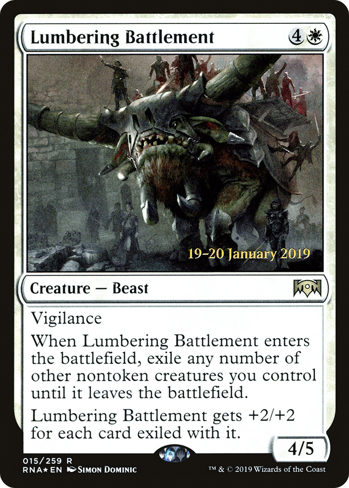 Lumbering Battlement (PRE-015) - Ravnica Allegiance Promos Foil