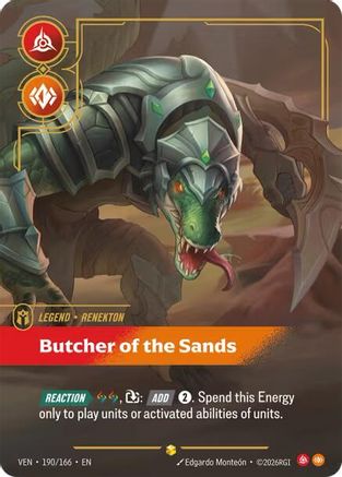 Renekton - Butcher of the Sands (Overnumbered) (190/166) - Vendetta Foil