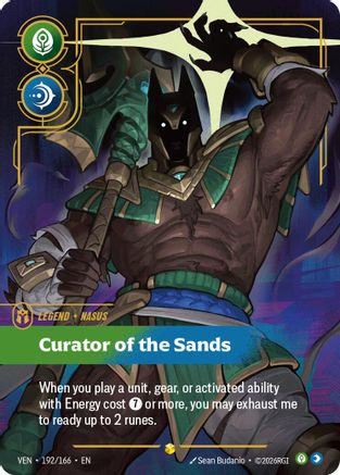 Nasus - Curator of the Sands (Overnumbered) (192/166) - Vendetta Foil