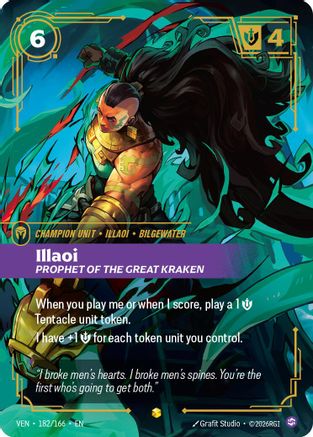 Illaoi, Prophet of the Great Kraken (Overnumbered) (182/166) - Vendetta Foil