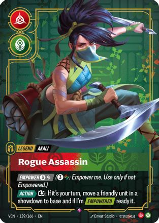 Akali - Rogue Assassin (139/166) - Vendetta Foil