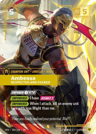 Ambessa, Respected and Feared (Overnumbered) (187/166) - Vendetta Foil