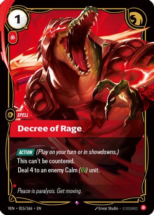 Decree of Rage (015/166) - Vendetta Foil