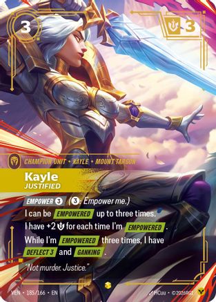 Kayle, Justified (Overnumbered) (185/166) - Vendetta Foil
