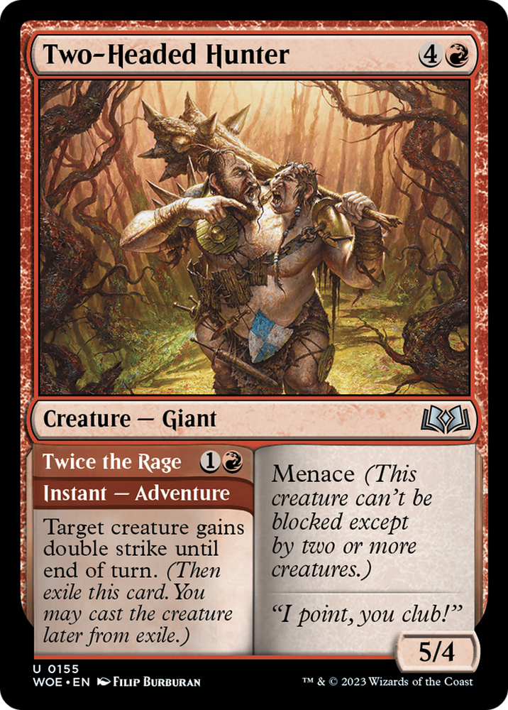 Two-Headed Hunter (WOE-155) - Wilds of Eldraine Foil