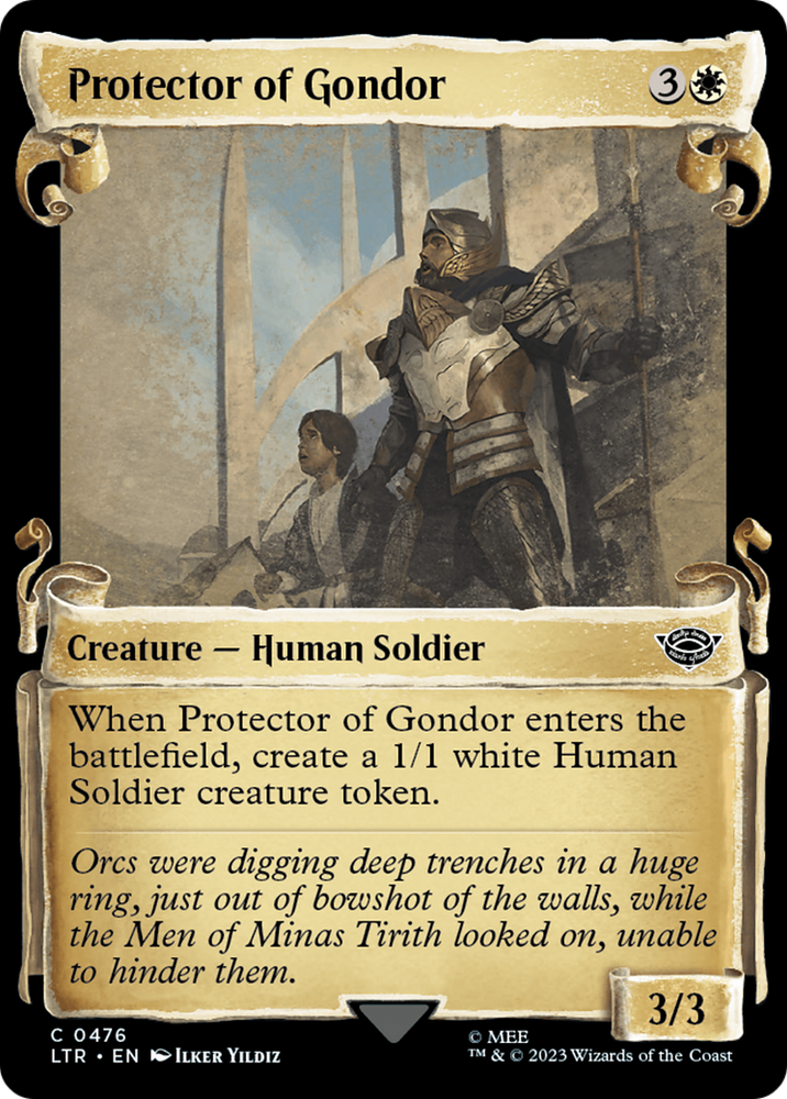 Protector of Gondor (Showcase Scrolls) (LTR-476) - The Lord of the Rings: Tales of Middle-earth: (Showcase) Foil