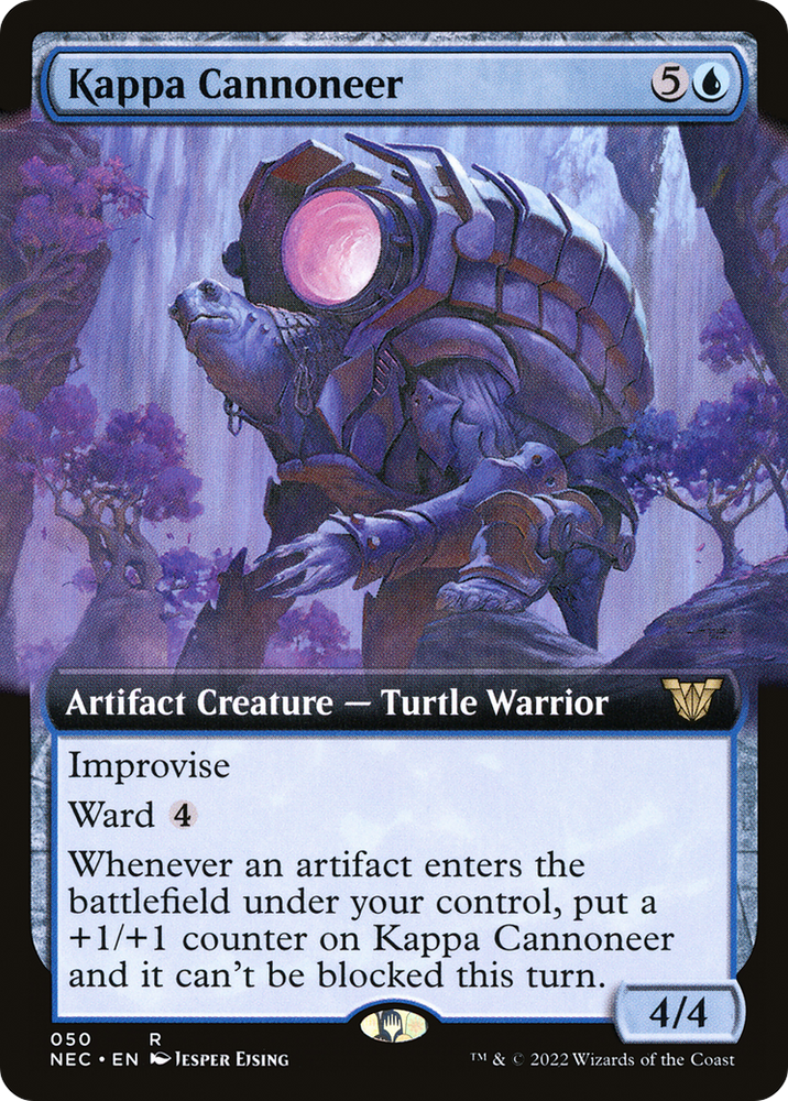 Kappa Cannoneer (Extended Art) (NEC-050) - Neon Dynasty Commander: (Extended Art)