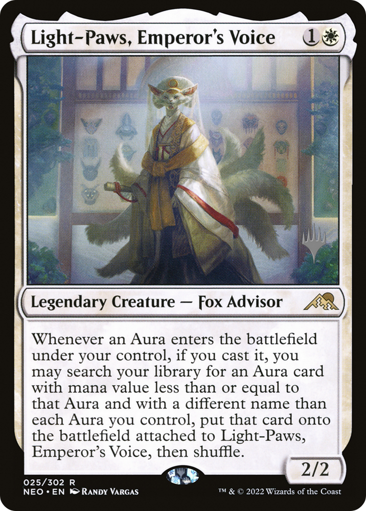 Light-Paws, Emperor's Voice (PPNEO-25P) - Kamigawa: Neon Dynasty Promos Foil