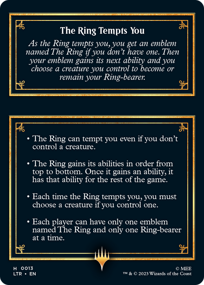 The Ring // The Ring Tempts You (TLTR-H13) - Tales of Middle-earth Tokens