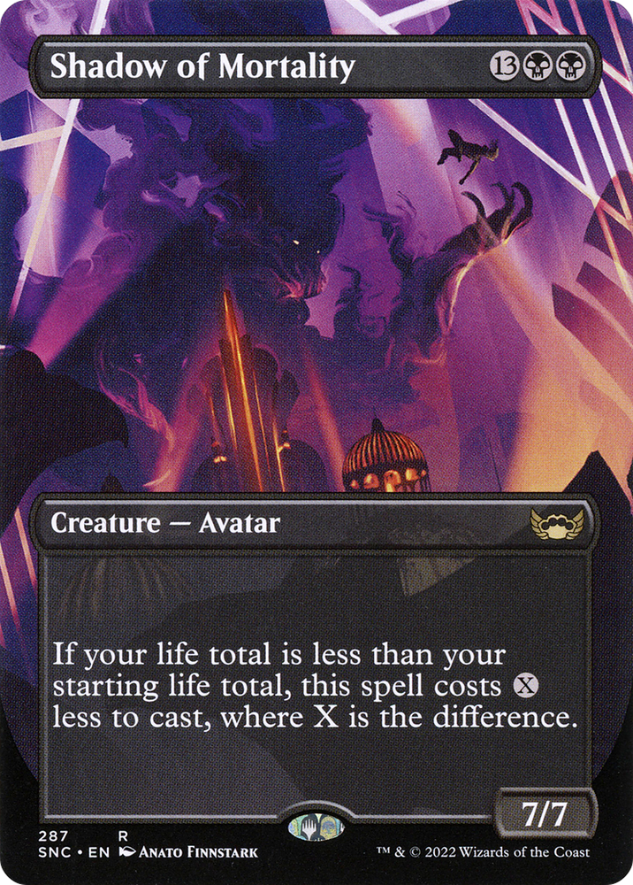 Shadow of Mortality (Borderless) (SNC-287) - Streets of New Capenna (Borderless) Foil