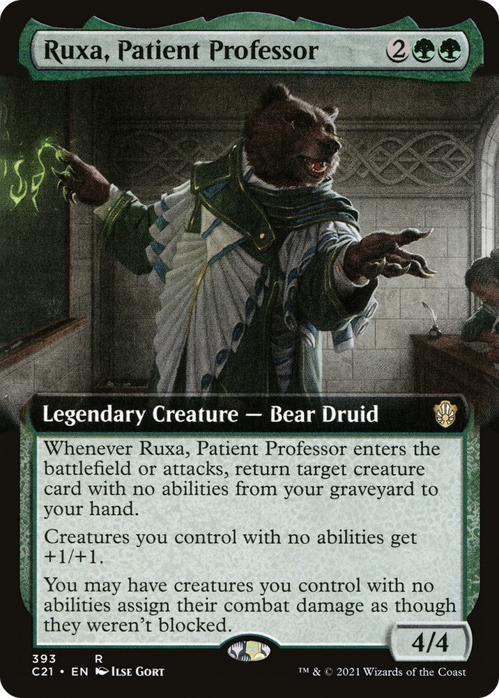 Ruxa, Patient Professor (Extended Art) (C21-393) - Commander 2021: (Extended Art)